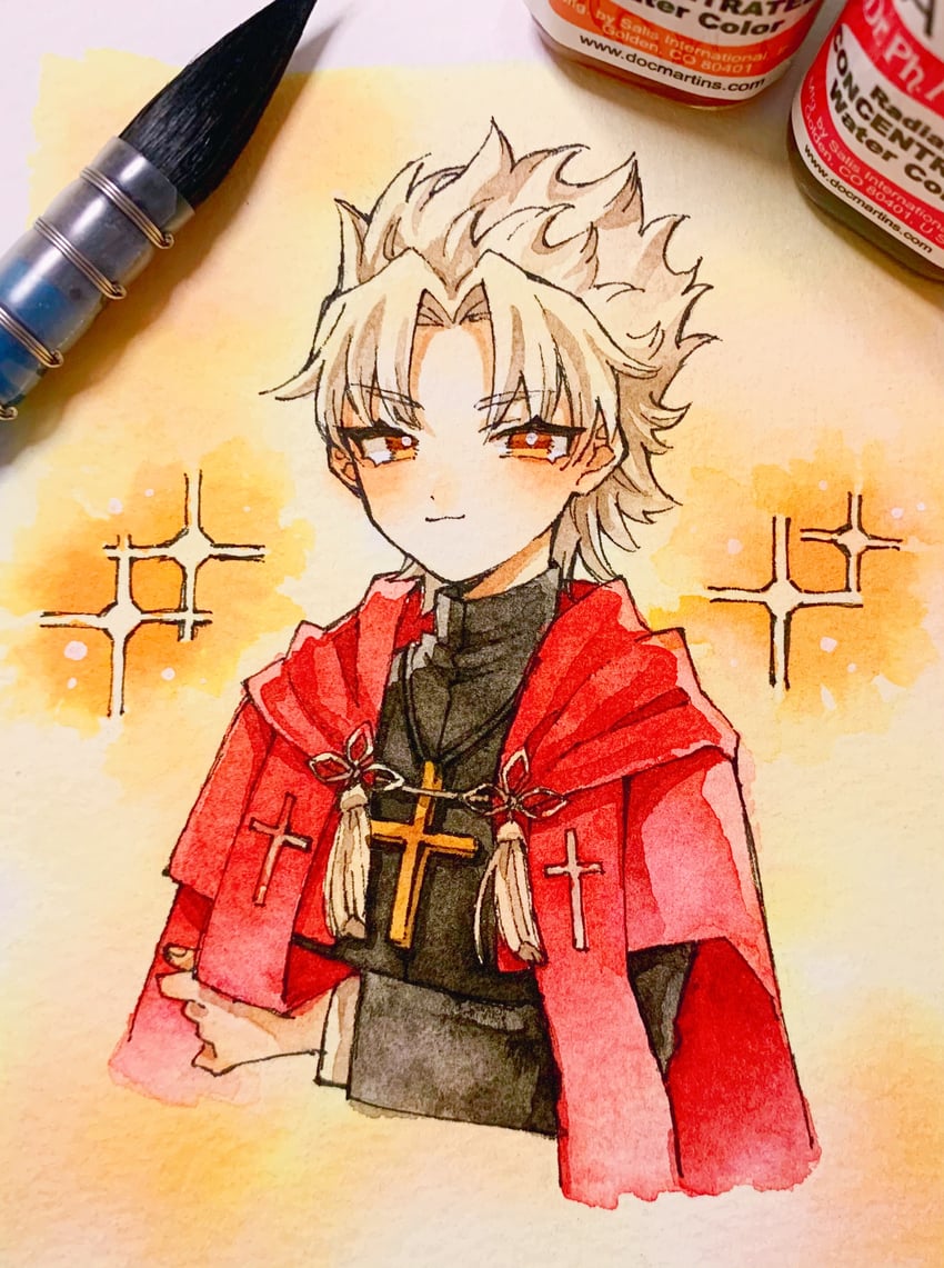 amakusa shirou (fate and 1 more) drawn by utsu_(utu_xx)