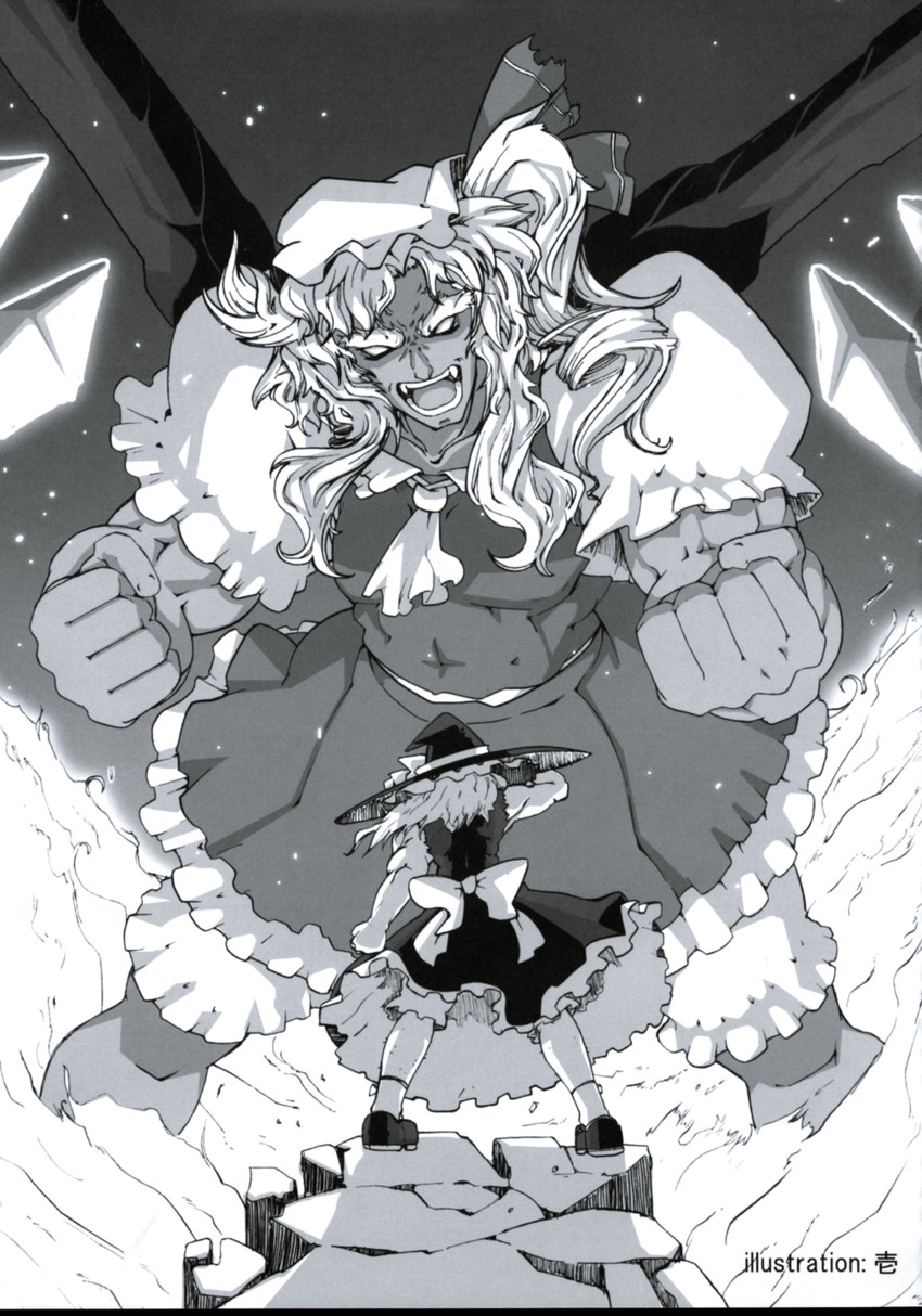kirisame marisa and flandre scarlet (touhou) drawn by eruichi_(redphantom)