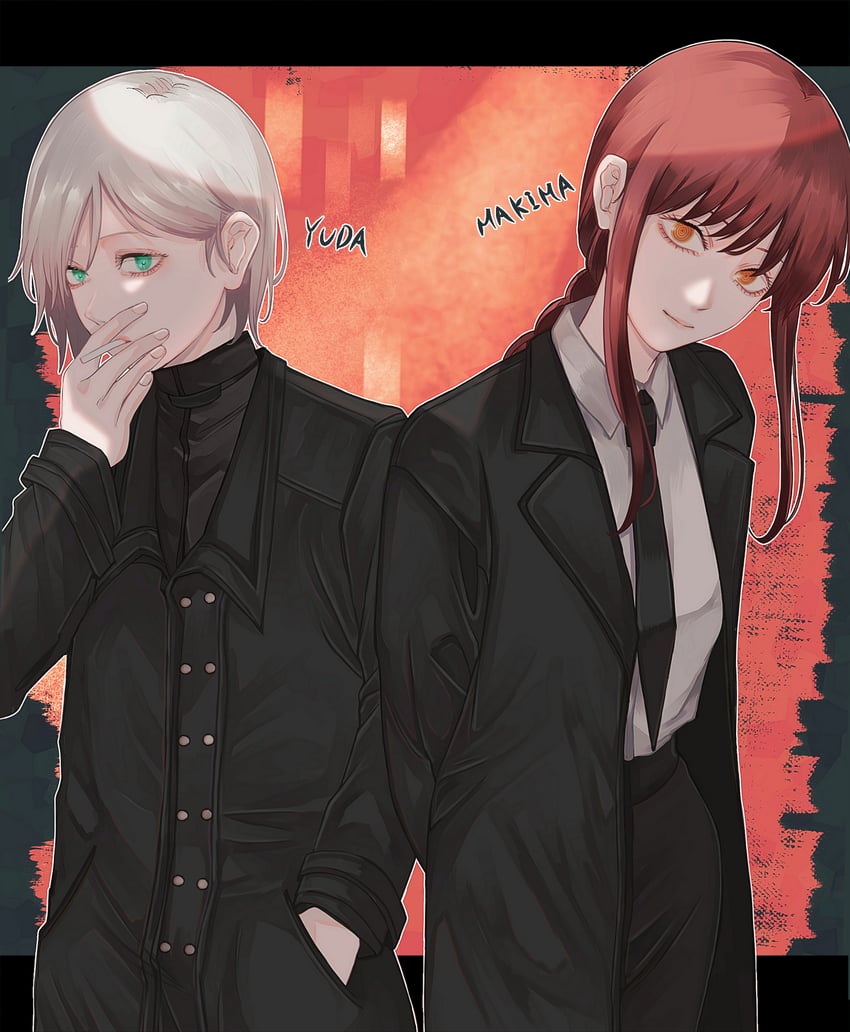 makima and judah (chainsaw man and 1 more) drawn by kotochi_re