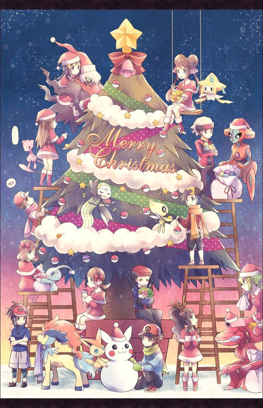 pikachu, dawn, may, rosa, hilda, and 20 more (pokemon and 6 more) drawn by kabocha_torute