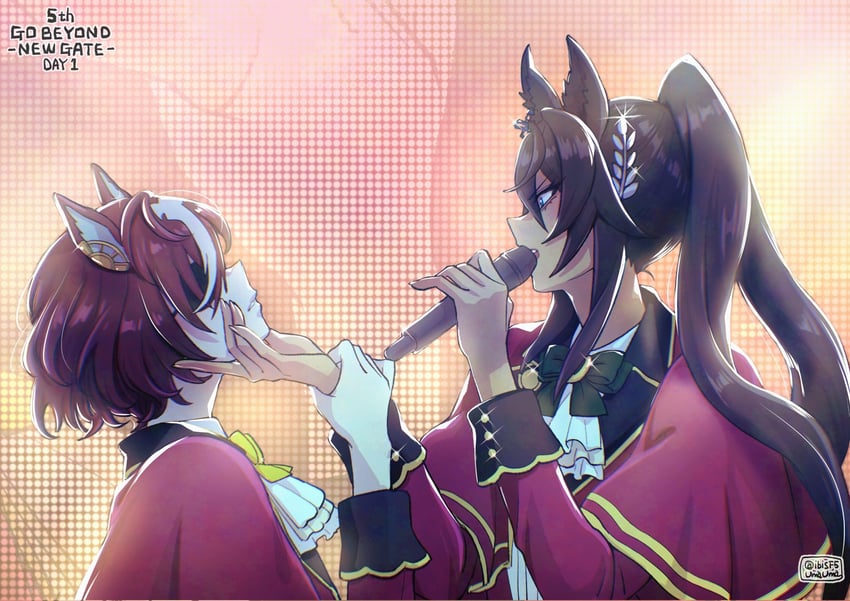 tanino gimlet and symboli kris s (umamusume) drawn by hi_(ibisf5umauma)