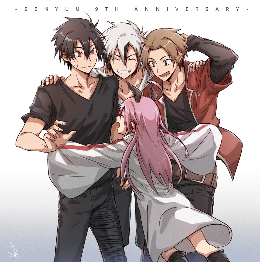 alba, ruki, ross, and crea (sen'yuu.) drawn by freeze_rin
