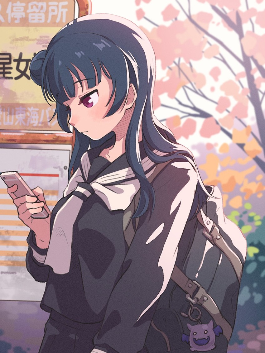 tsushima yoshiko (love live! and 1 more) drawn by dodapan