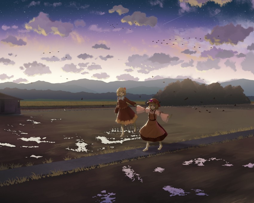 aki minoriko and aki shizuha (touhou) drawn by kuro_oolong