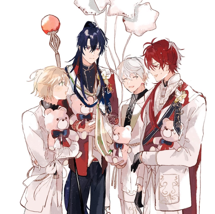cain knightley, arthur grandwell, oz, and riquet (mahoutsukai no yakusoku) drawn by 22kolink