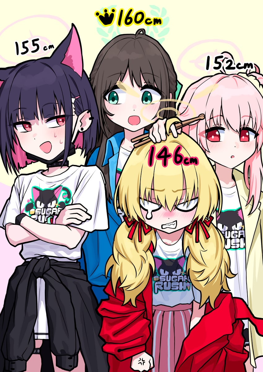 kazusa, natsu, airi, and yoshimi (blue archive) drawn by okokorika