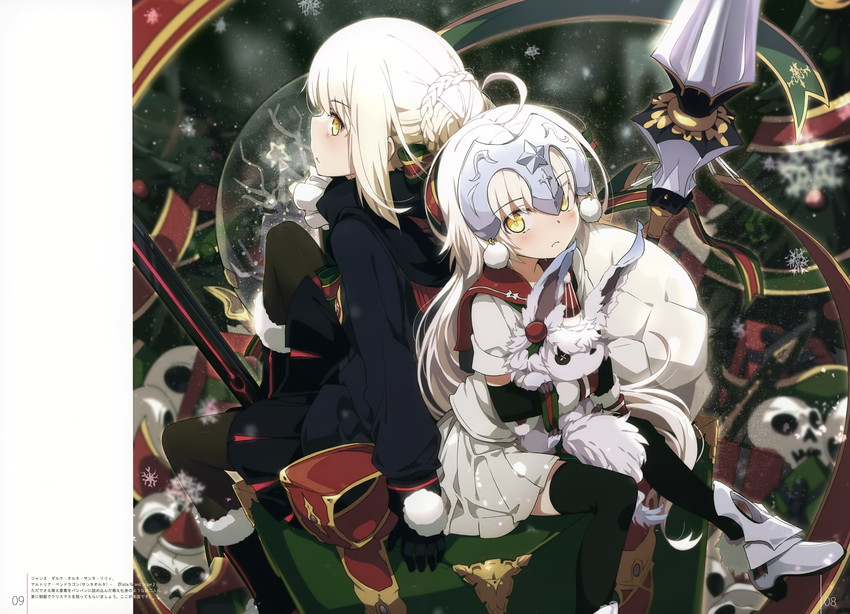 artoria pendragon, saber alter, jeanne d'arc alter santa lily, and santa alter (fate and 1 more) drawn by ogipote
