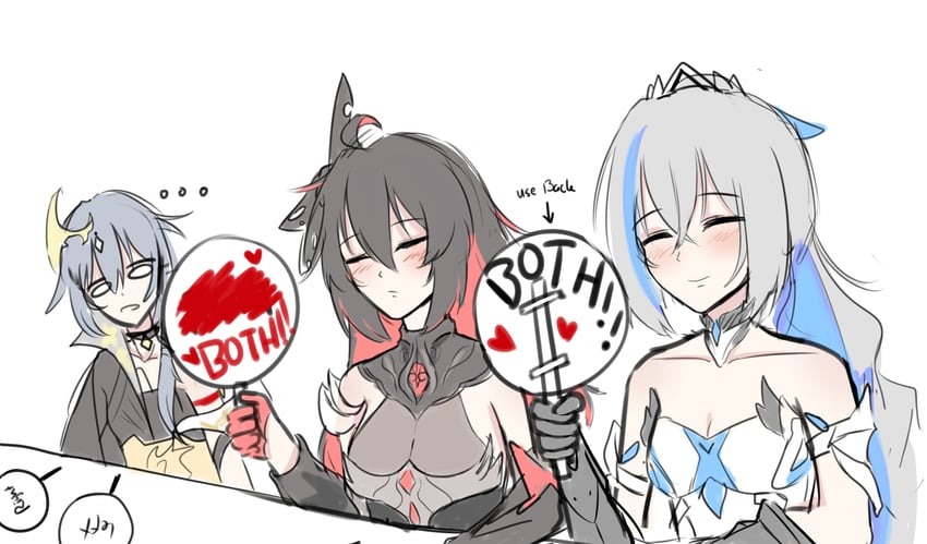 bronya zaychik, seele vollerei, herrscher of sentience, and seele (honkai and 1 more) drawn by hakuky