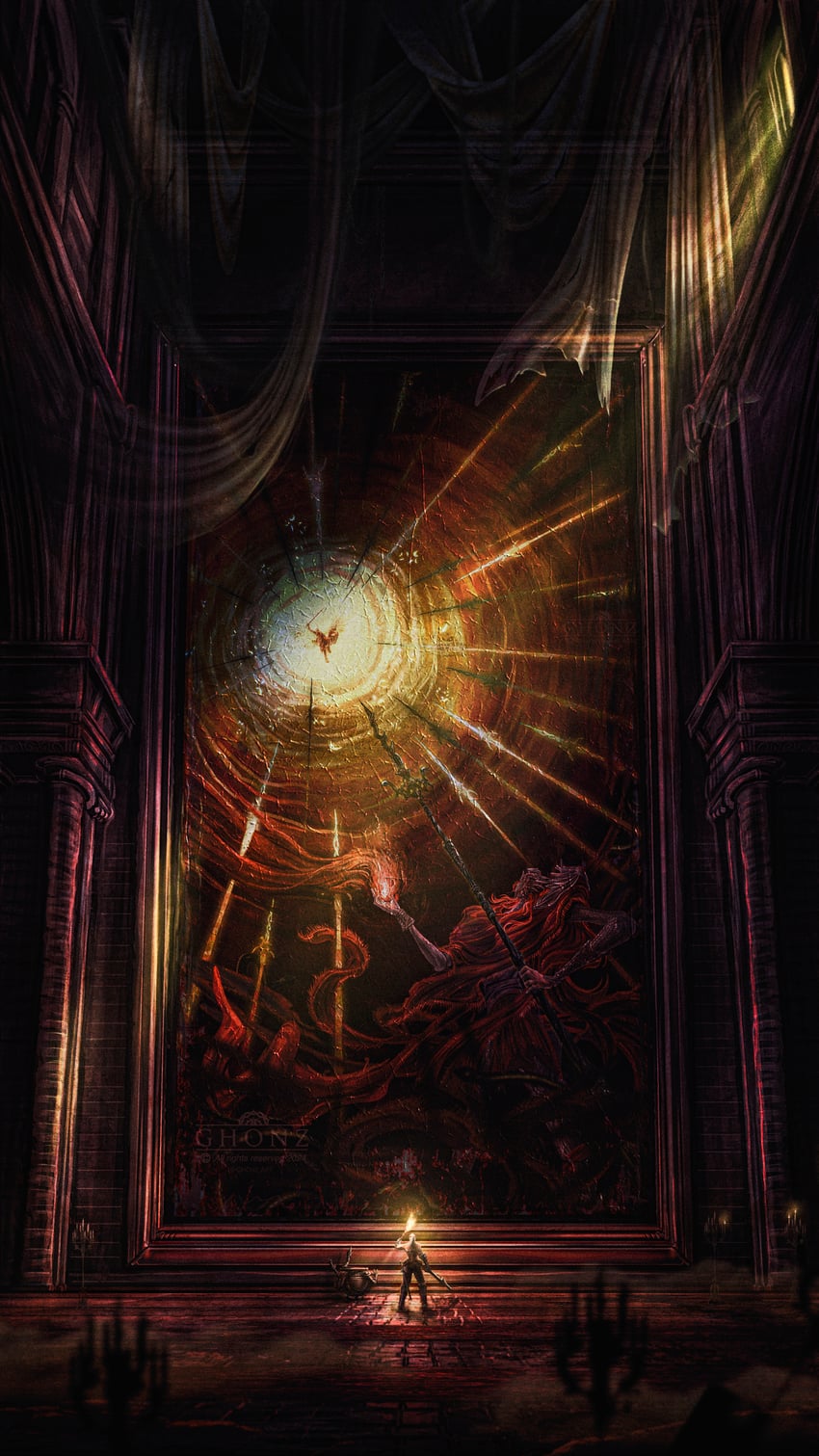 tarnished, messmer the impaler, and living jar (elden ring and 1 more) drawn by ghonz_art