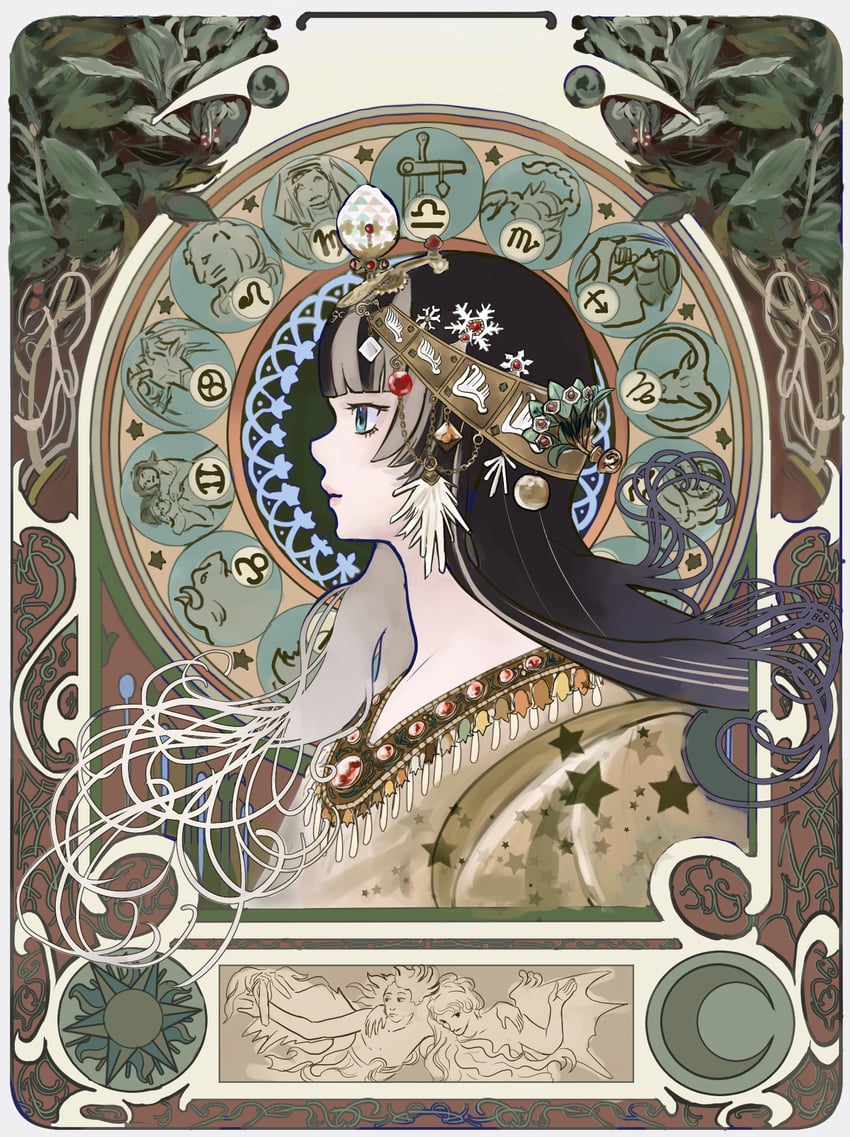 juufuutei raden (hololive and 2 more) drawn by makitekka