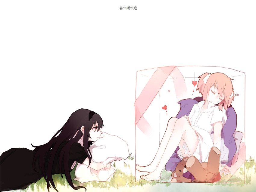 akemi homura and kaname madoka (mahou shoujo madoka magica and 1 more) drawn by hanyae