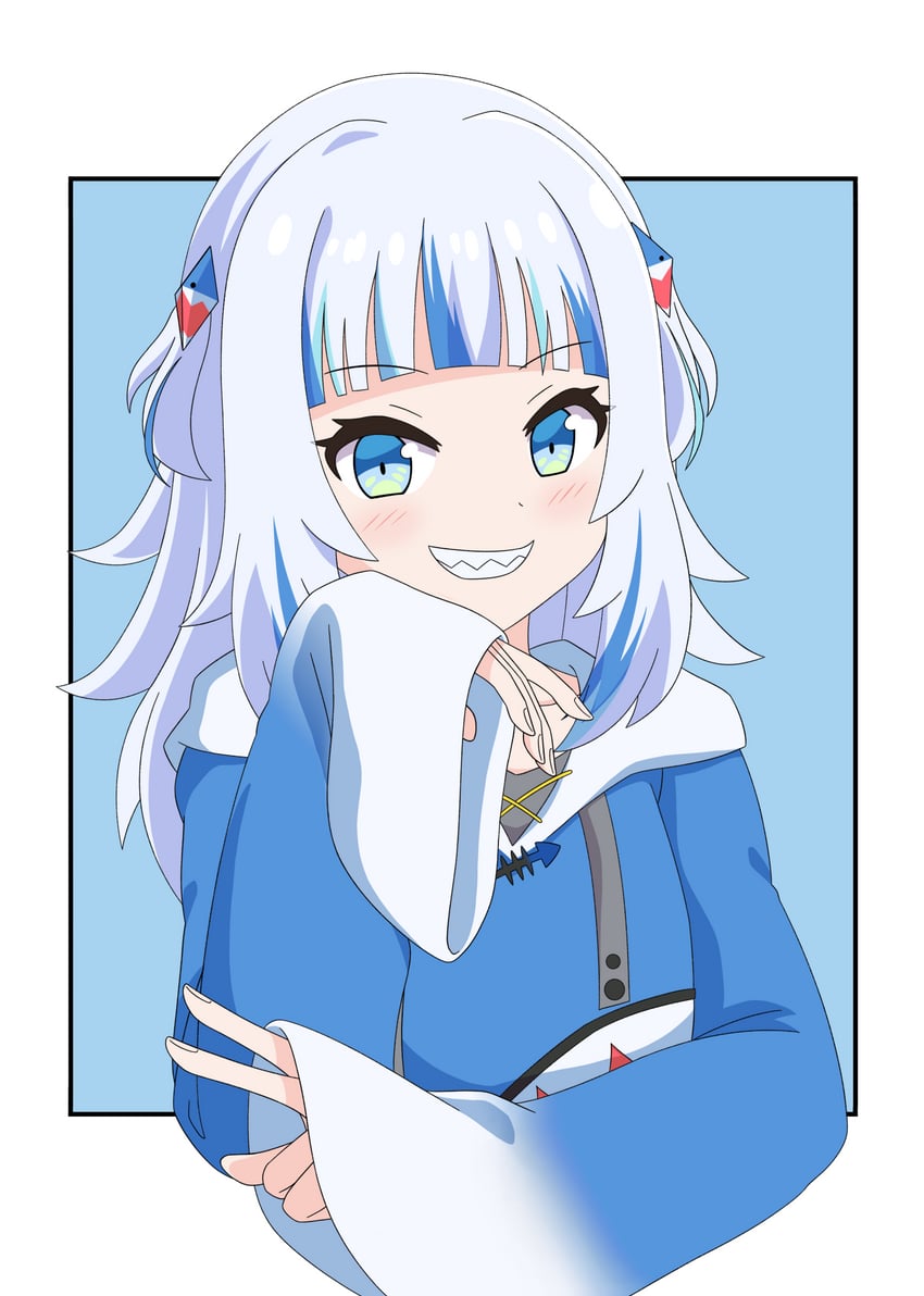 gawr gura (hololive and 1 more) drawn by trance_(imas7372)