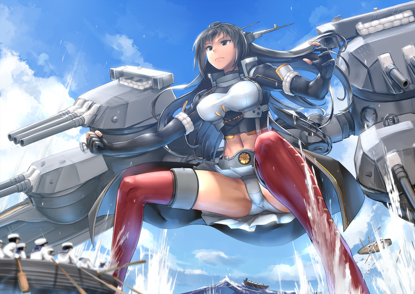 nagato and nagato kai ni (kantai collection) drawn by ebizome