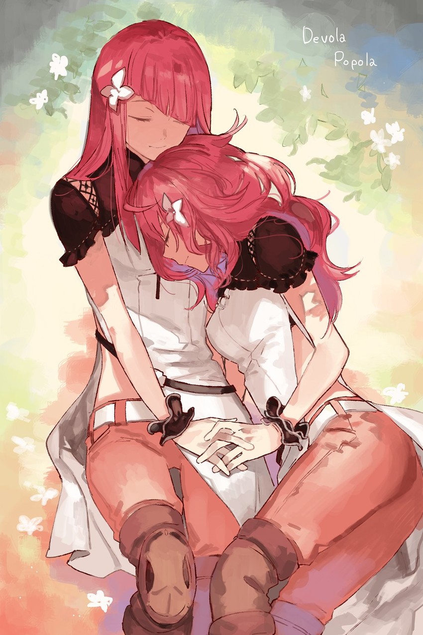 devola and popola (nier and 1 more) drawn by buun_ko
