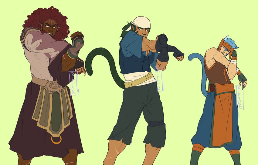ranulf, muarim, and skrimir (fire emblem and 1 more) drawn by riftek
