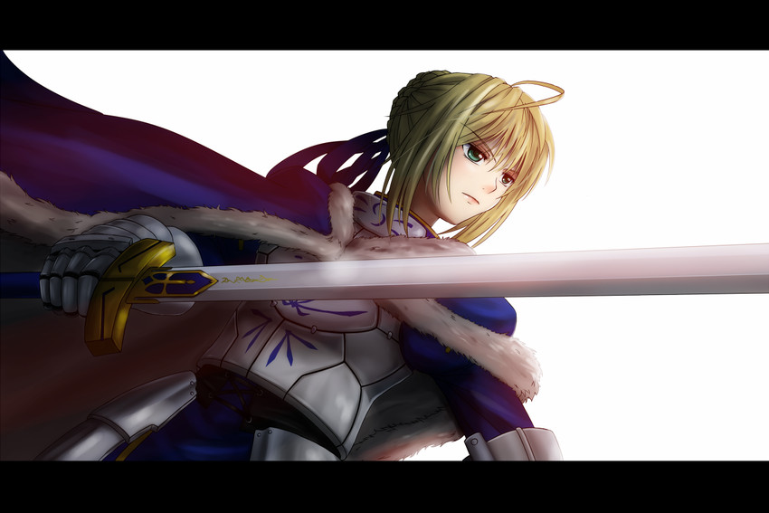artoria pendragon and saber (fate and 1 more) drawn by chien_zero