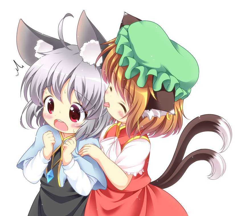 chen and nazrin (touhou) drawn by pila-pela