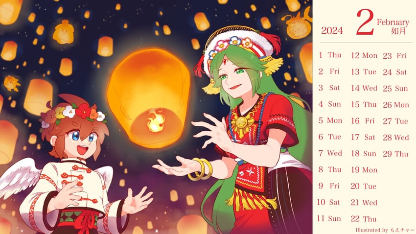 palutena, pit, and souflee (kid icarus and 1 more) drawn by moechar0426
