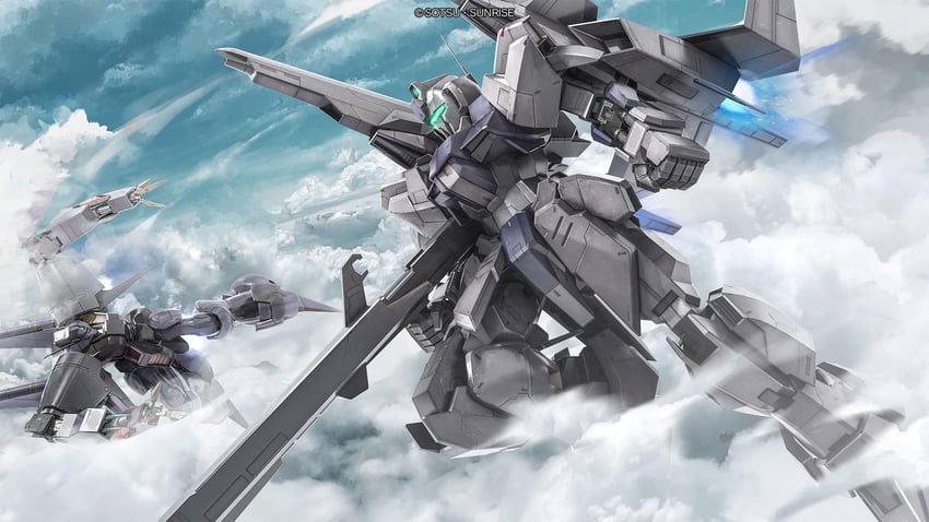byalant and zero shiki (gundam and 4 more) drawn by tenjin_hidetaka