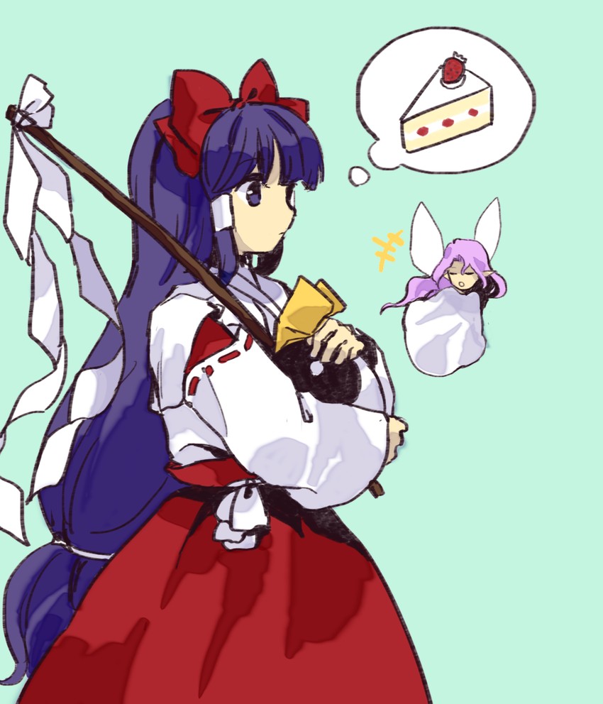 hakurei reimu and yin yang orb (touhou and 1 more) drawn by kaigen_1025