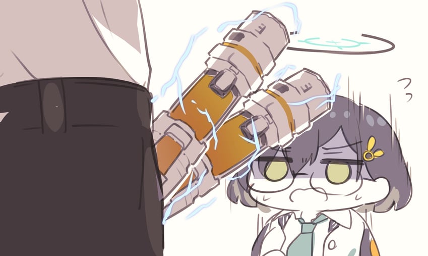 sensei and chihiro (blue archive and 1 more) drawn by damao_(kiwa777)
