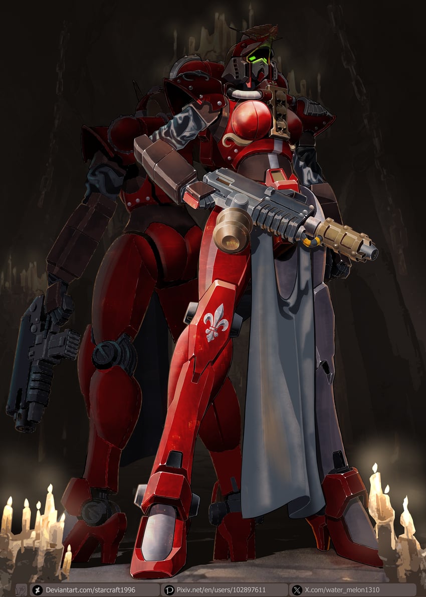 adepta sororitas and nobel gundam (gundam and 2 more) drawn by watermelonsfw
