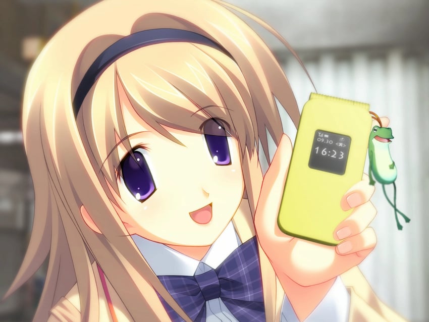 nishijou nanami and gero-froggy (chaos;head) drawn by matsuo_yukihiro