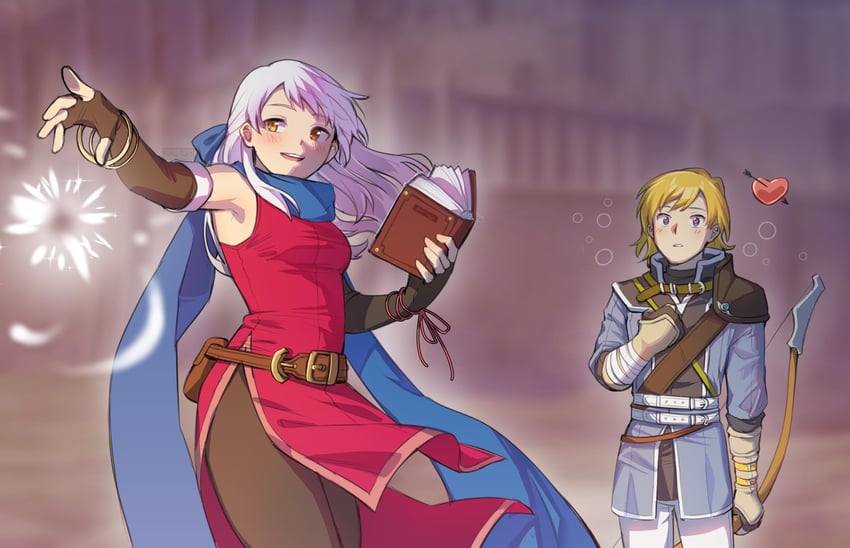 micaiah and leonardo (fire emblem and 1 more) drawn by estherart0