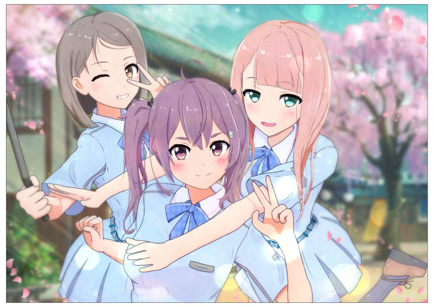 kamiki mikami, hiiragi tsubomi, and tojo yuki (22/7) drawn by furoggu-gaburi