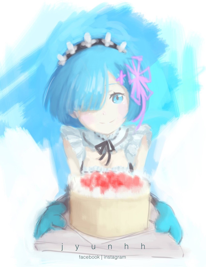 rem (re:zero kara hajimeru isekai seikatsu) drawn by jyunhh