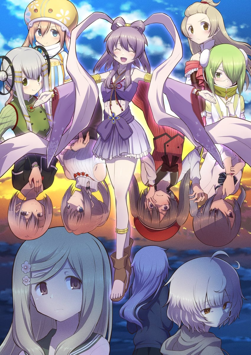 yakumo mitama, miwa mitsune, tokime shizuka, izumi kanagi, aika himena, and 7 more (mahou shoujo madoka magica and 1 more) drawn by touyu_(yuruyuruto)