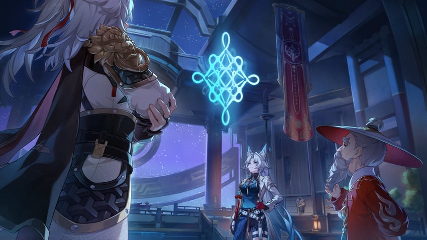 feixiao, jing yuan, and huaiyan (honkai and 1 more)