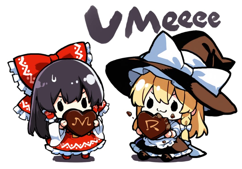 hakurei reimu and kirisame marisa (touhou) drawn by asakura_maru