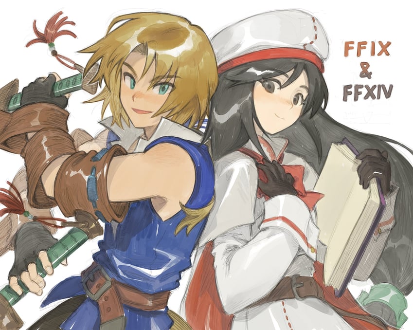 zidane tribal, garnet til alexandros xvii, scholar, and viper (final fantasy and 2 more) drawn by 9gamerkgk