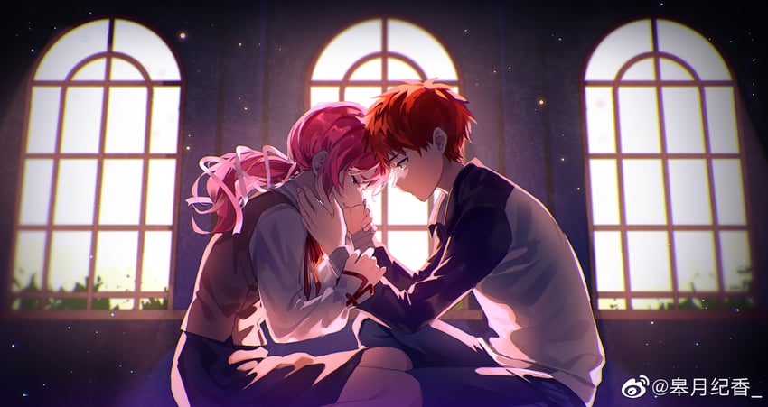 emiya shirou and momomiya shizuku (original and 2 more)