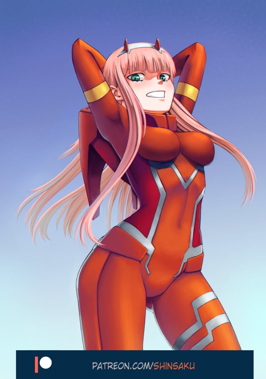 zero two (darling in the franxx) drawn by shinsaku_(stan-art)