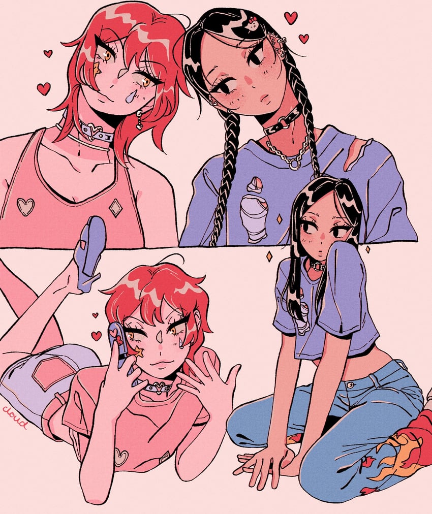 hello kitty, hisoka morow, and illumi zoldyck (hunter x hunter and 2 more) drawn by creatureantics