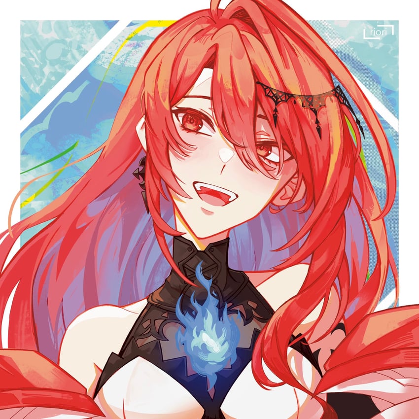 elizabeth rose bloodflame (hololive and 1 more) drawn by riori