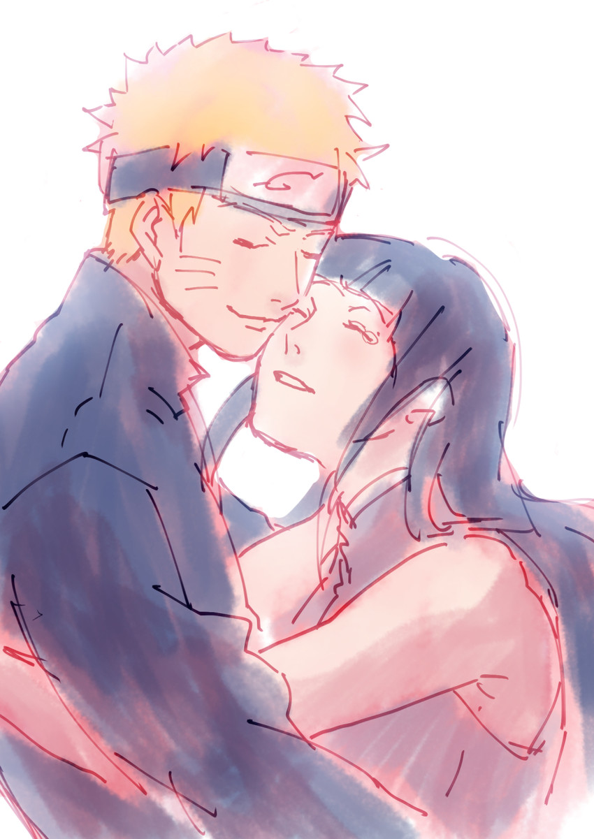 uzumaki naruto and hyuuga hinata (naruto and 1 more) drawn by andref_kanzaki