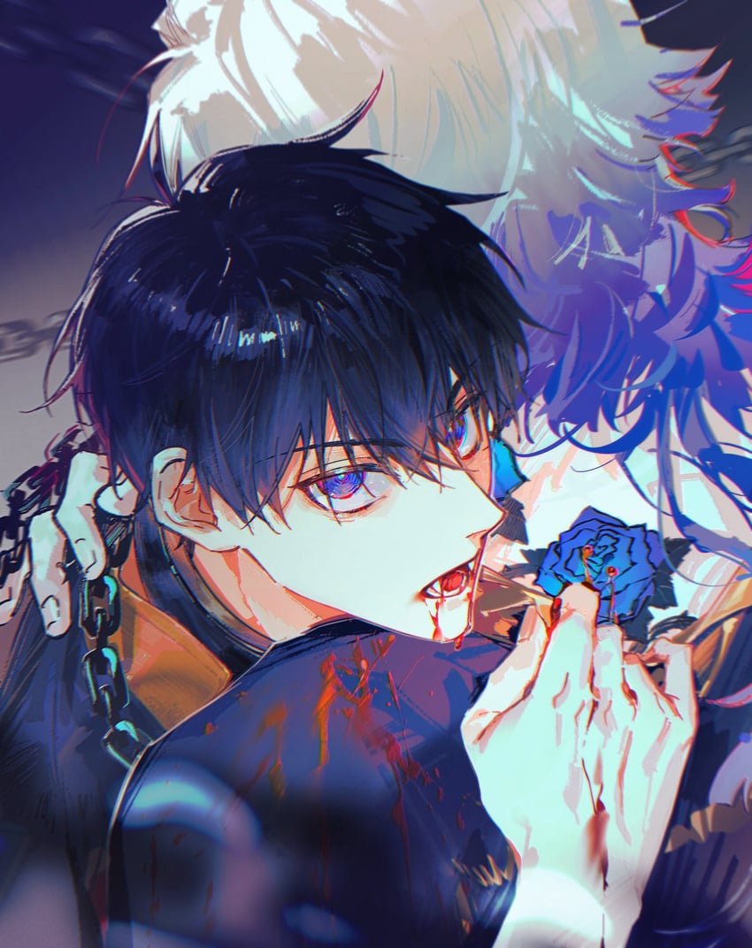 isagi yoichi and michael kaiser (blue lock) drawn by chimmyming