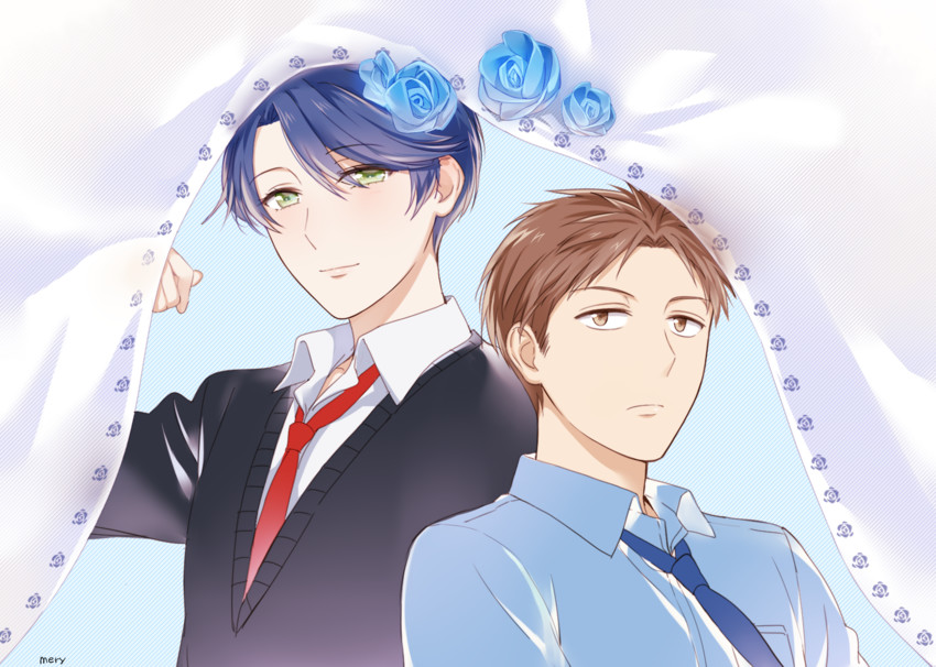 kashima yuu and hori masayuki (gekkan shoujo nozaki-kun) drawn by mery_(yangmalgage)