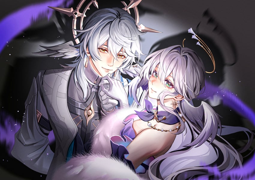 robin and sunday (honkai and 1 more) drawn by yuelunyue
