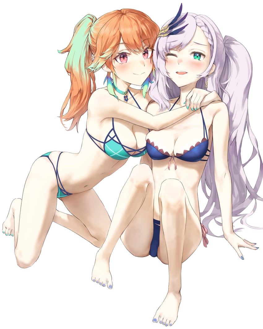 takanashi kiara and pavolia reine (hololive and 2 more) drawn by kimpanzi