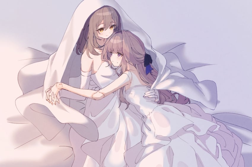trailblazer, stelle, and herta (honkai and 1 more) drawn by genshou_ex
