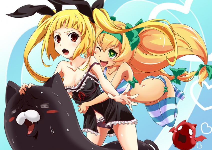 rachel alucard, platinum the trinity, gii, and nago (blazblue) drawn by misashi_(raichi821)