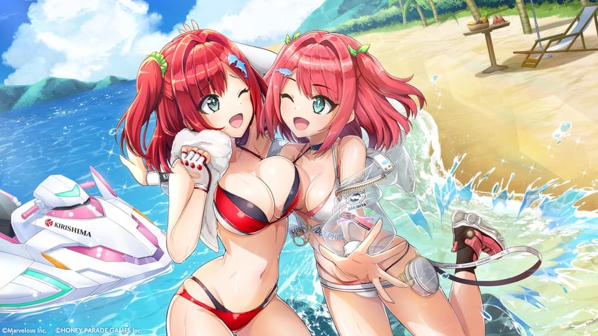 sakimiya iruka and sakimiya kohari (dolphin wave) drawn by ootomo_takuji
