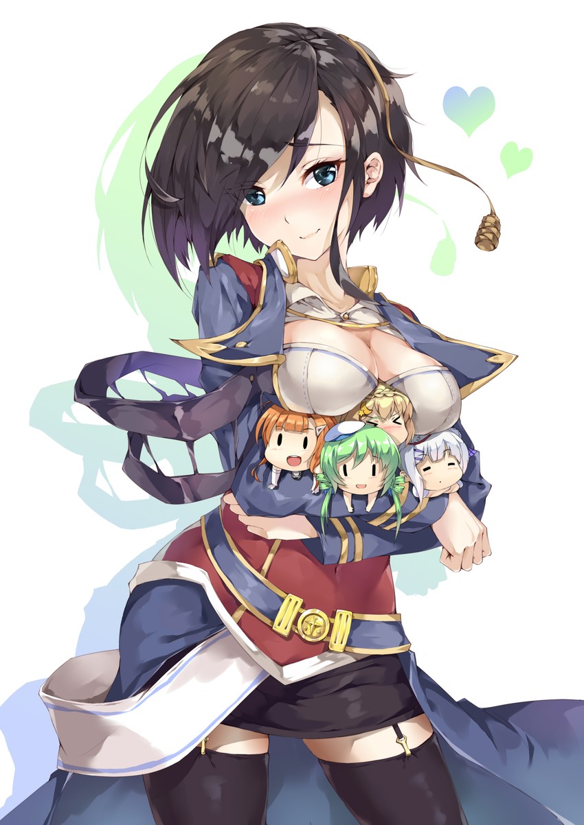 cygnet, ark royal, crescent, comet, and foxhound (azur lane) drawn by super_pipixia