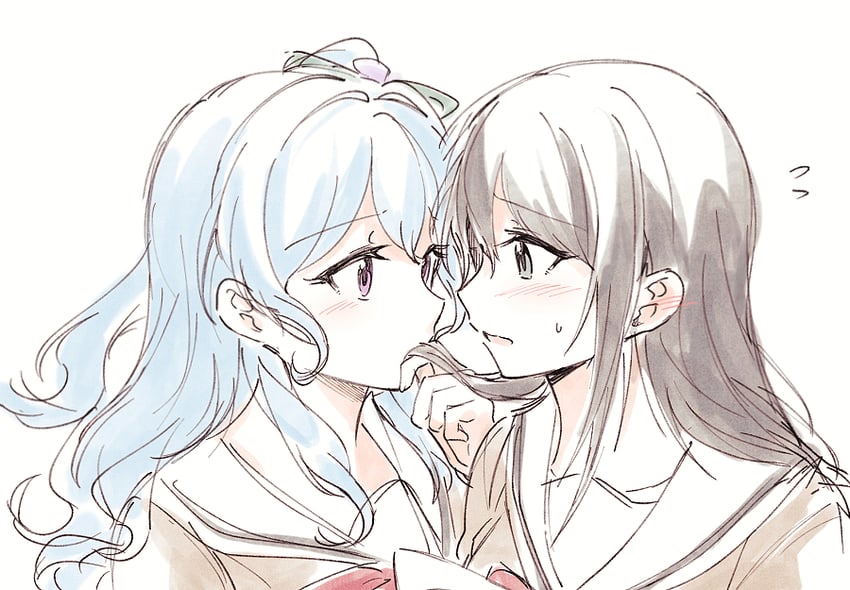 okusawa misaki and matsubara kanon (bang dream!) drawn by opi