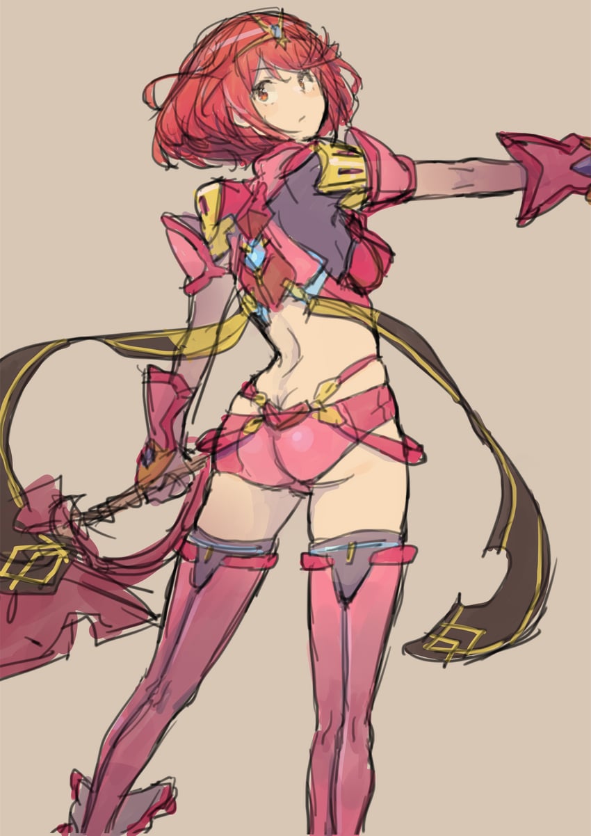 pyra (xenoblade chronicles and 1 more) drawn by rosia_san