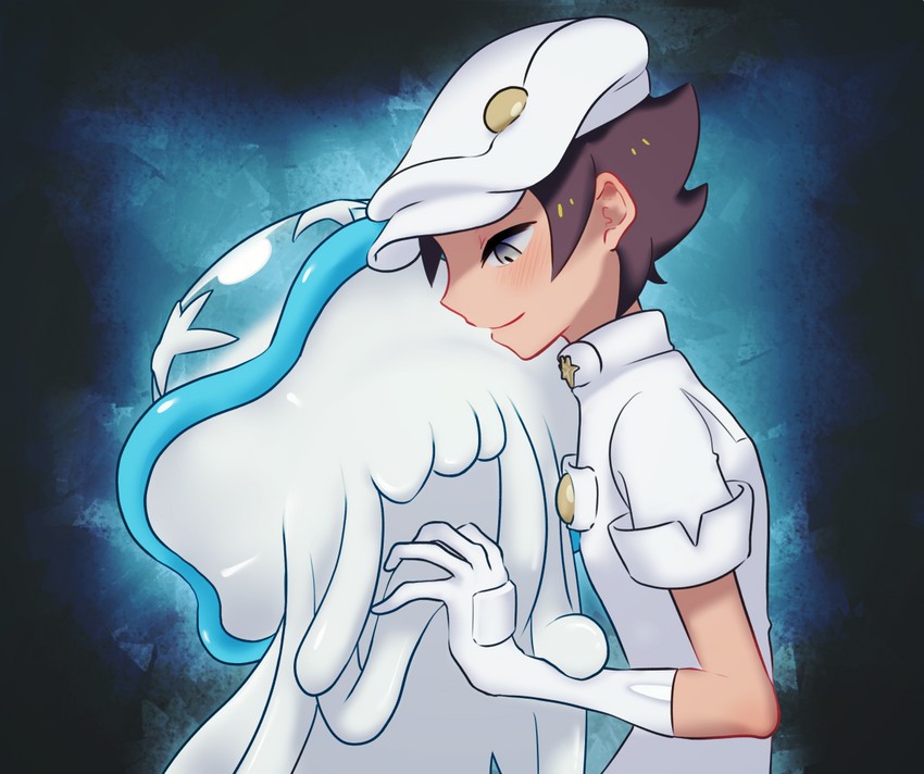 aether foundation employee and nihilego (pokemon and 1 more) drawn by komurapk